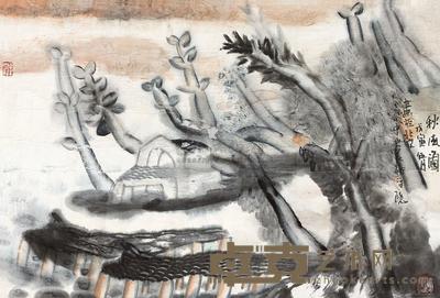 姚鸣京 秋风图 镜心 60×41cm