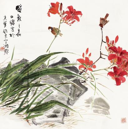 田镛 盛夏之晨 立轴