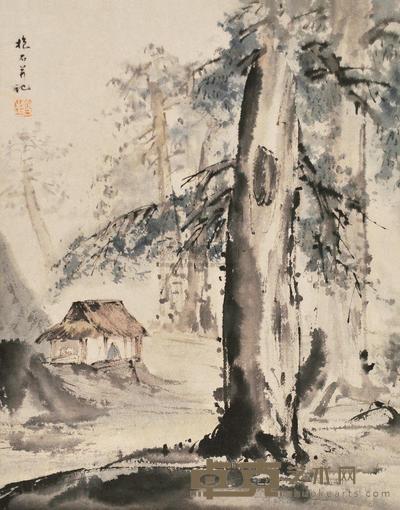 傅抱石 山水 镜心 33×24cm