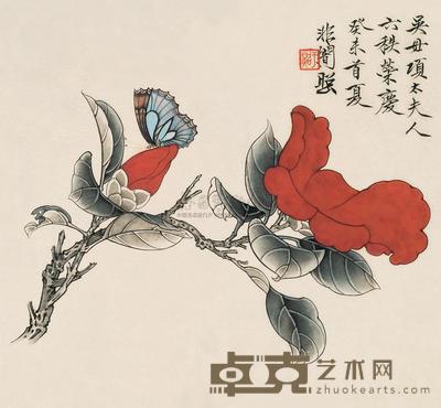 于非闇 蝶恋花 卡纸 26×28cm