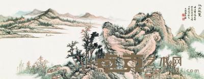 张石园 江山胜览 横幅 26×67cm