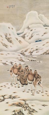刘用烺 雪域骆驼 立轴