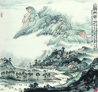 山村雨霁