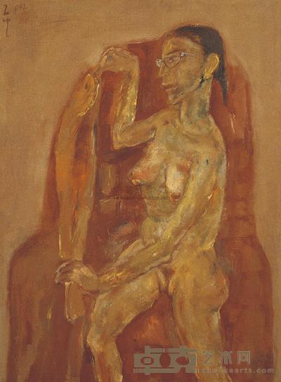 石冲 人和鱼 96×72.5cm