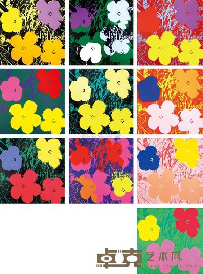 安迪·沃霍尔 花系列(Sunday B.Morning版) (十幅) 91×91cm×10