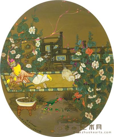 高风 古生物系列-婴戏图 120×100cm