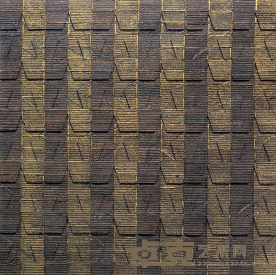 黄钢 佛经 105×105cm