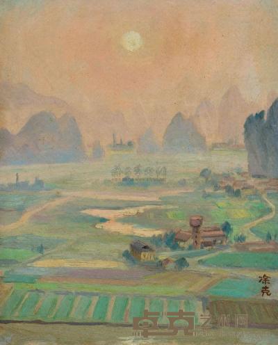 涂克 桂林风景 21.2×17.1cm