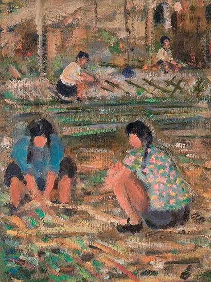 林达川 约1960年作 农活