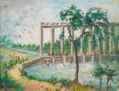 林达川 1970-1980年作 黄河水坝