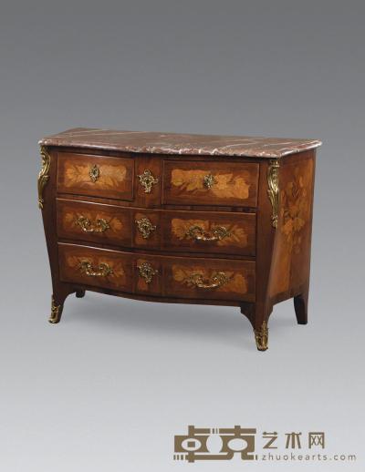 19世纪 法国路易十五风格抽屉柜 129×62×90cm