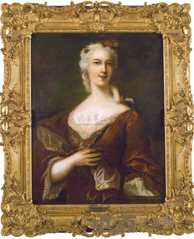 19世纪 法国油画女肖像 81×65cm