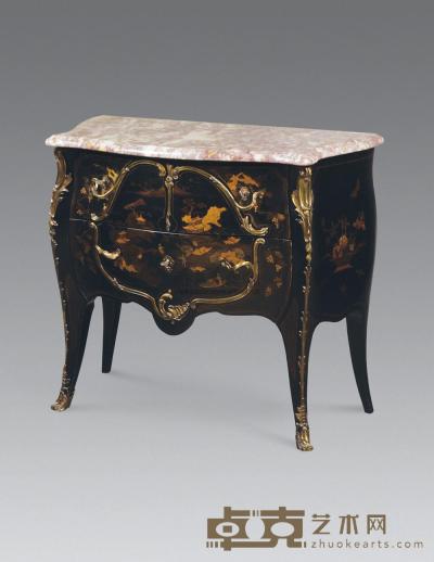 19世纪 法国路易十五风格彩绘漆面抽屉柜 95×47×85cm