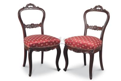 19世纪 法国拿破仑三世实木椅 （一对）