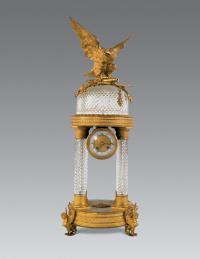 19世纪 法国拿破仑三世铜鎏金鹰饰座钟