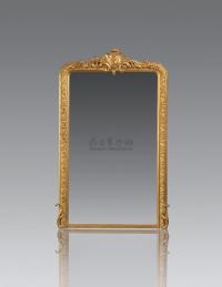 19世纪 法国路易十五/十六过渡期风格金漆壁炉镜