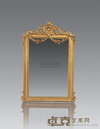 19世纪 法国路易十五/十六过渡期风格金漆壁炉镜 113×165cm