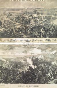 19世纪 版画《贝洛高地战》&《夺取马拉克夫》 （两幅）