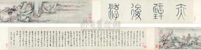 张灵 1510年作 赤壁后游图卷 手卷