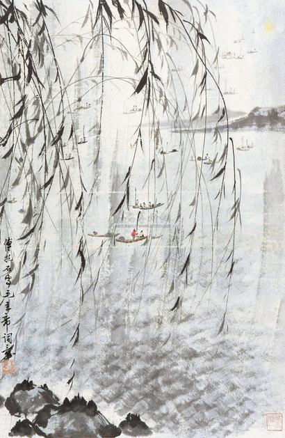 傅抱石 山水 立轴
