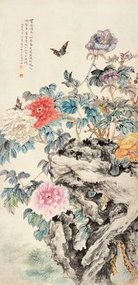 陆抑非 花卉 立轴