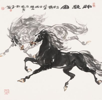 许勇 神骏图 镜心