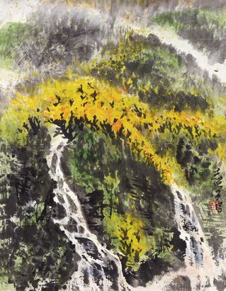 卢志学 山水 镜心