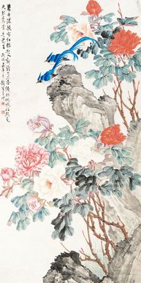 王叶 花鸟 立轴