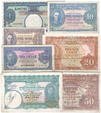 英属马来亚纸币1940年10分、25分
