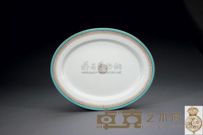 1887年 北洋海军靖远舰舰长用大盘 长43.2cm
