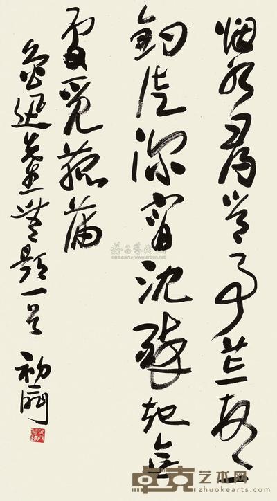 来楚生 草书 立轴 68.2×38cm