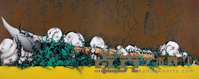 贾刚 2008年作 后来,只有野草在蔓延 120×150cm×2pcs