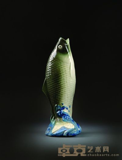 铜官鱼花瓶 H25.5