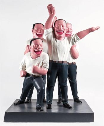 岳敏君 2003年作 浪漫主义+现实主义研究-3