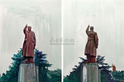 李青 2006年作 主席（两图有三处不同） （共两件）