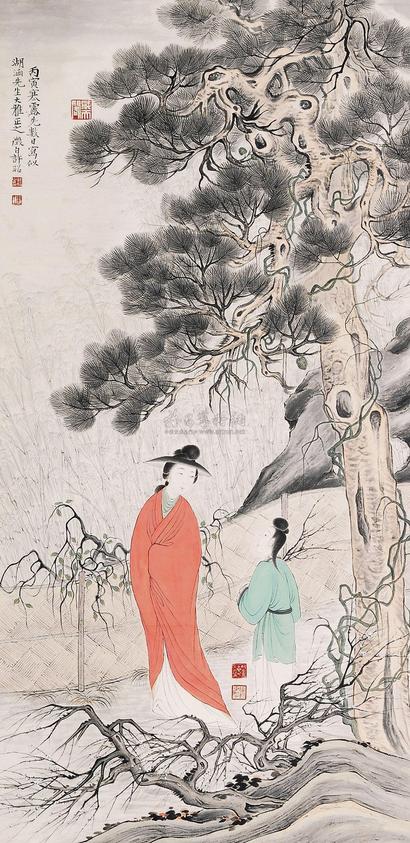 许昭 人物 立轴
