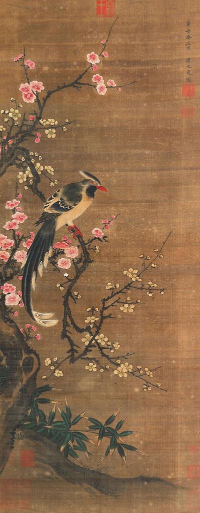 周之冕 花鸟 立轴