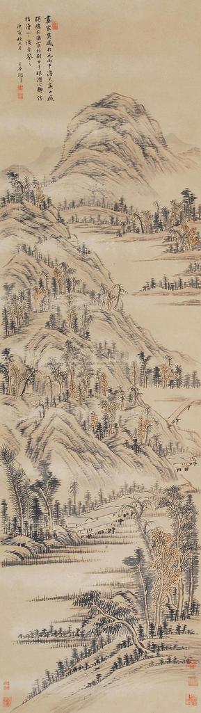 王原祁 仿石涛笔意 立轴