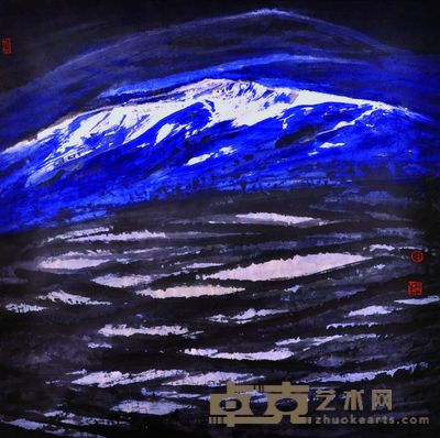 雪夜祁连山 67×68