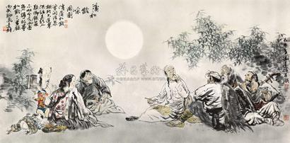 冯远 1995年作 蒲松龄采风图 镜心