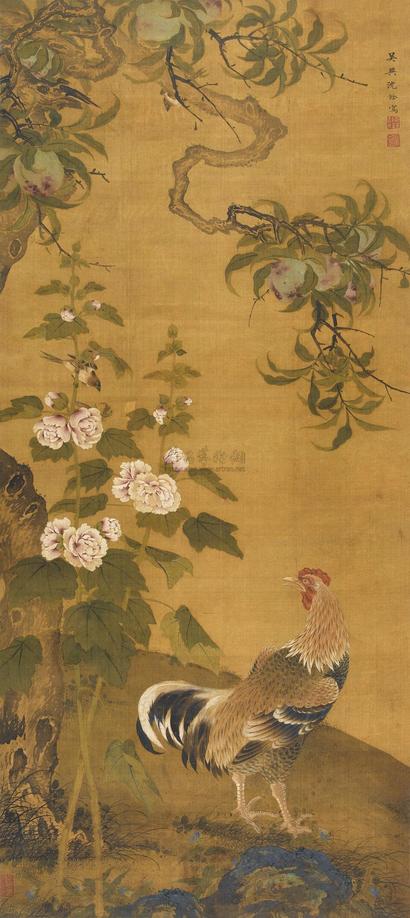 沈铨 富贵大吉 立轴