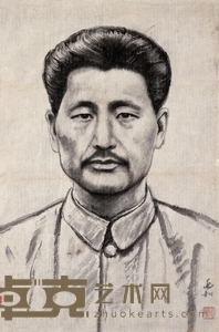蒋兆和 约作于1953年 方志敏肖像 56×36cm