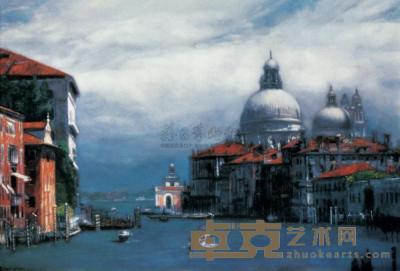 陈逸飞 1990年作 威尼斯风景 59×86cm