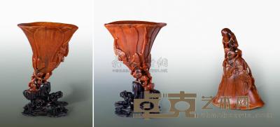 清 17世纪 玉兰花杯 长10cm×宽15cm×高21cm