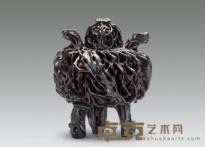 清 紫檀熏香炉 17cm