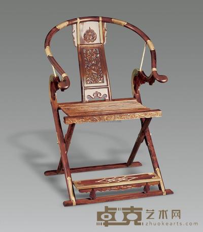 现代 海南黄花梨交椅 104×96cm