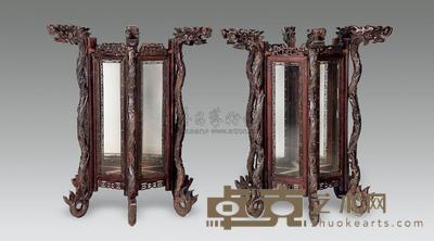 清 红木宫灯 77×35cm