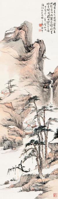 陈半丁 1947年作 山水 立轴