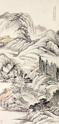 贺天健 1957年作 山水 立轴