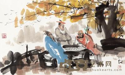 傅小石 对弈图 镜心 41×68cm